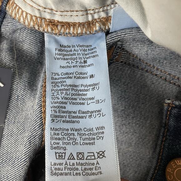 J. Crew Factory 9" mid-rise skinny jean in signature stretch 30 CB396 Navy - Picture 10 of 12